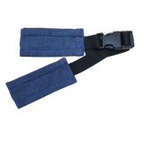 Babycarrier Brustgurt made of durable, 100% cotton in blue, compatible with baby carriers for added comfort and security.