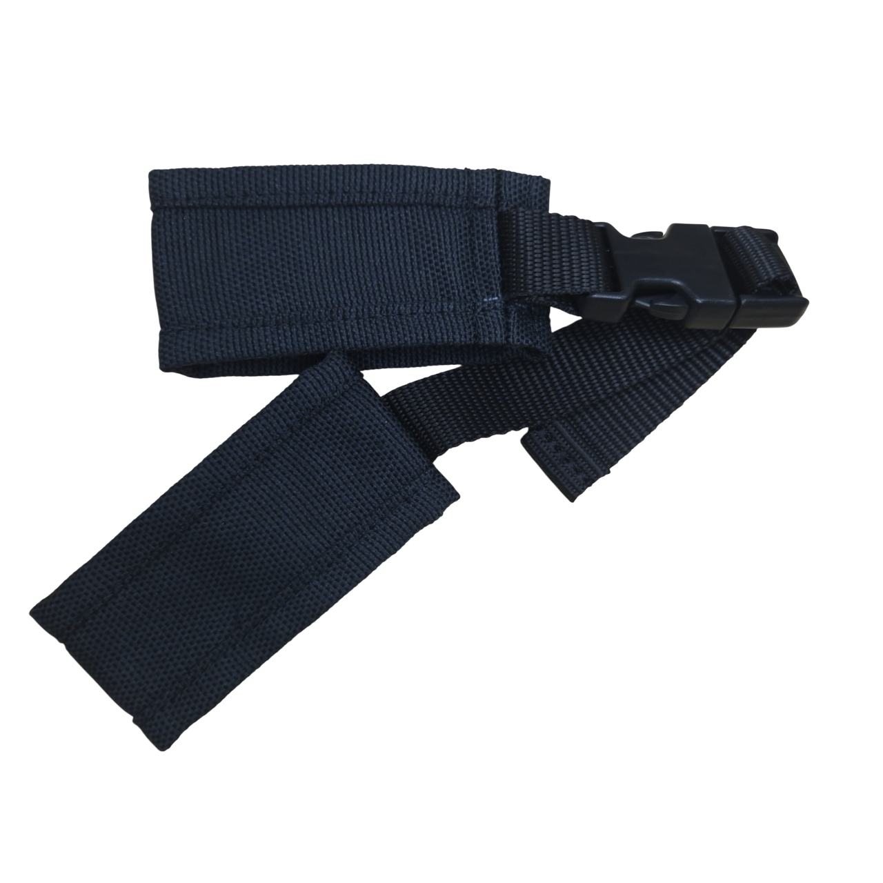 Babycarrier Brustgurt strap in durable black material with buckle closure.