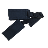 Babycarrier Brustgurt strap in durable black material with buckle closure.