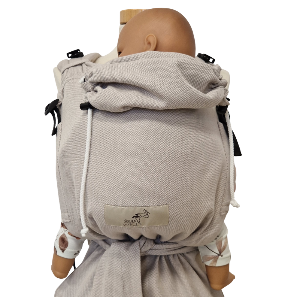 Babycarrier Mondstein, adjustable half-buckle in trend color, suitable from birth to 15 kg.