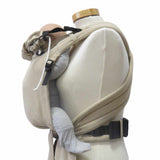 Adjustable Half-Buckle Baby Carrier Natur in Trendy Beige, Supports 3.5kg-15kg.