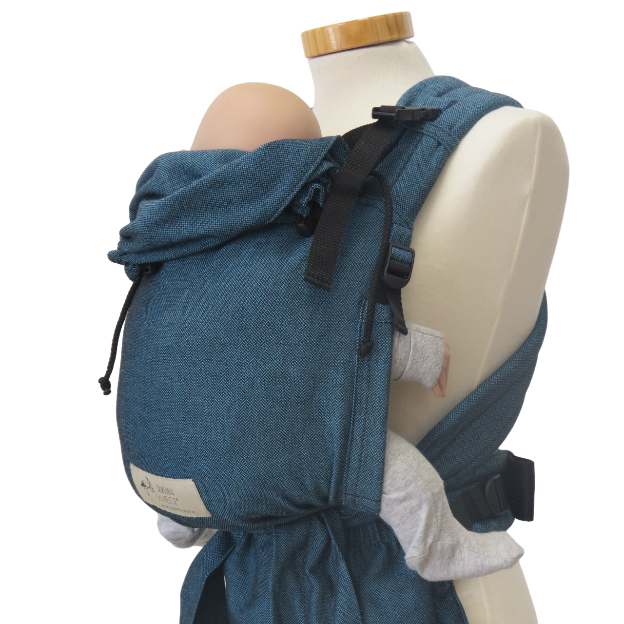 Babycarrier Türkis with adjustable straps and safety buckle