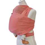 Bambustragetuch APRICOT in lachsfarben, weiches und elastisches Babytragetuch aus 100% Bambus, atmungsaktiv und leicht, 50 cm breit und 4,3 m lang