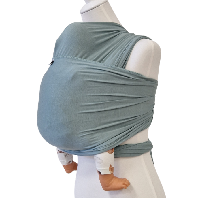 mintgrünes Bambustragetuch PISTAZIE aus weichem, atmungsaktivem Bambusgewebe für Babys bis 11 kg