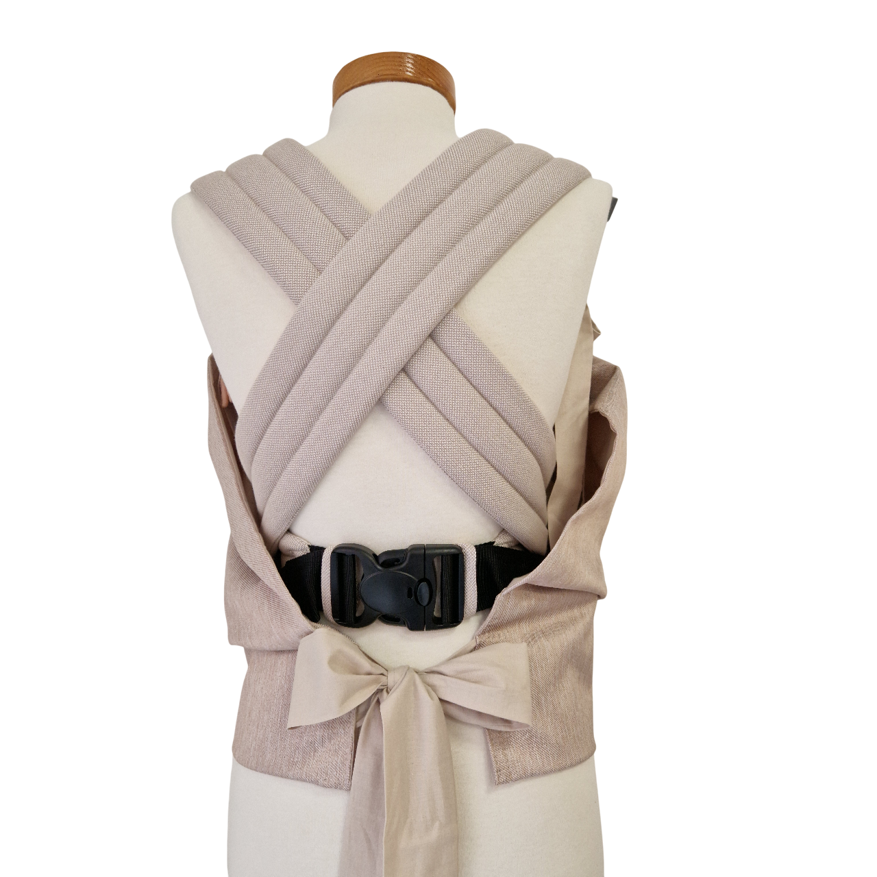 Storchenwiege Tragecover Natur for baby carriers, offers wind and rain protection with adjustable features.
