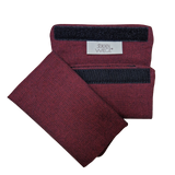Babycarrier Gurtschoner in red, 100% cotton, with Velcro attachment for shoulder straps.