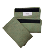 Babycarrier Gurtschoner in green with Velcro attachment, cotton material.