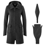 Mamalila Kapuzen Tragemantel Vienna in dark wool with adjustable baby insert.