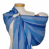 Ringsling Eric Bio made from organic cotton in blue tones