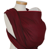 Tragetuch Leo Bordeaux with subtle weave pattern, soft cotton, OEKO-TEX certified.