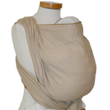 Tragetuch Leo Natur baby wrap with delicate weave pattern, made from 100% cotton, OEKO-TEX certified, beige.