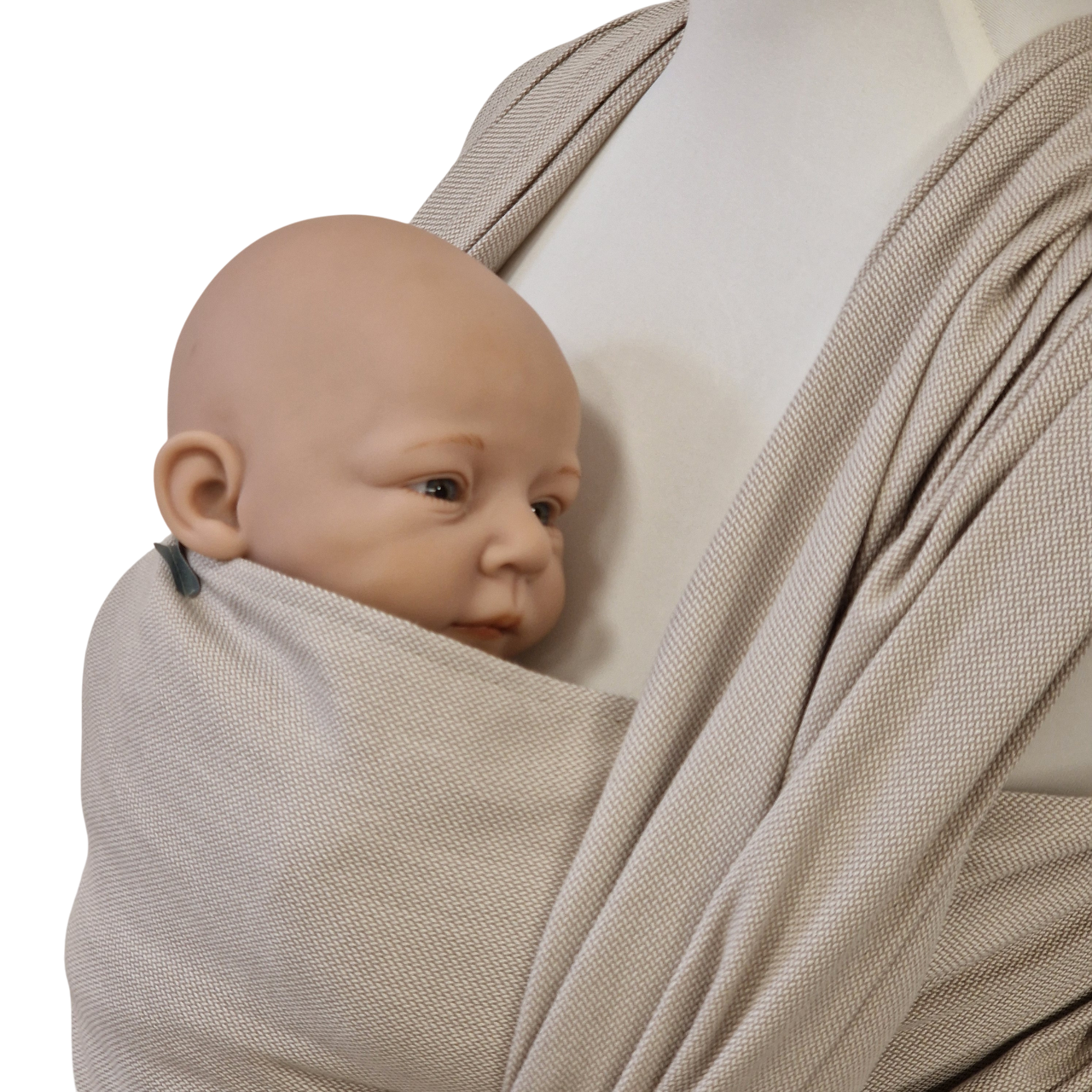 Tragetuch Mondstein Babytrage aus weicher, diagonaler Baumwolle mit Mittelmarkierung, geeignet von Geburt bis Kleinkindalter
