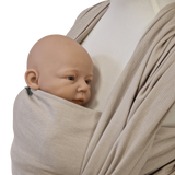 Tragetuch Mondstein Babytrage aus weicher, diagonaler Baumwolle mit Mittelmarkierung, geeignet von Geburt bis Kleinkindalter