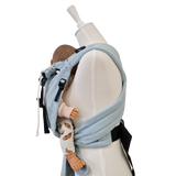 Babycarrier Aqua Half-Buckle-Babytrage in Aqua mit gepolsterten Trägern und Bauchgurt für Neugeborene bis 15 kg