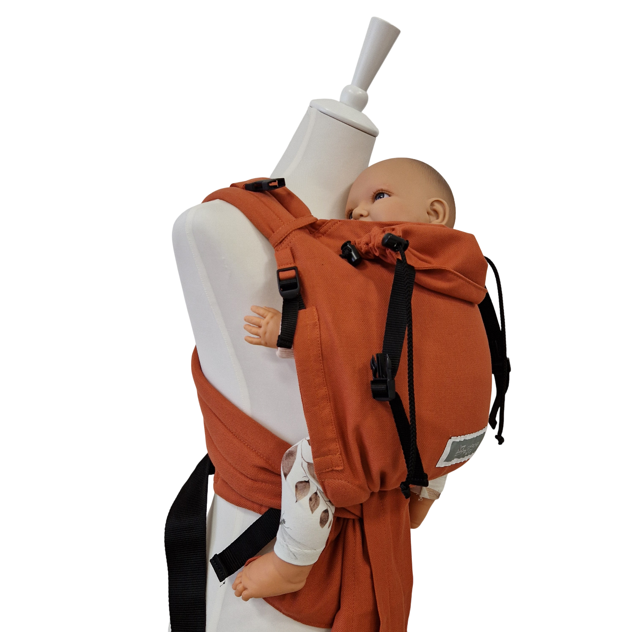 BabyCarrier Terra Babytrage in Terra mit gepolsterten Trägern und Brustgurt für Neugeborene und Kleinkinder