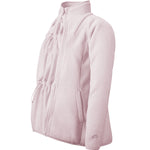 leichte rosa Mamalila Fleece Tragejacke aus atmungsaktivem Micro-Sherpa-Fleece mit Nackenschutz für Schwangerschaft und Babytragen vorne und hinten