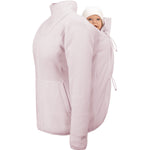 Mamalila Fleece Tragejacke in Rosa mit Babytragefunktion und atmungsaktivem Micro-Sherpa-Fleece