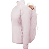 Mamalila Fleece Tragejacke in Rosa mit Babytragefunktion und atmungsaktivem Micro-Sherpa-Fleece