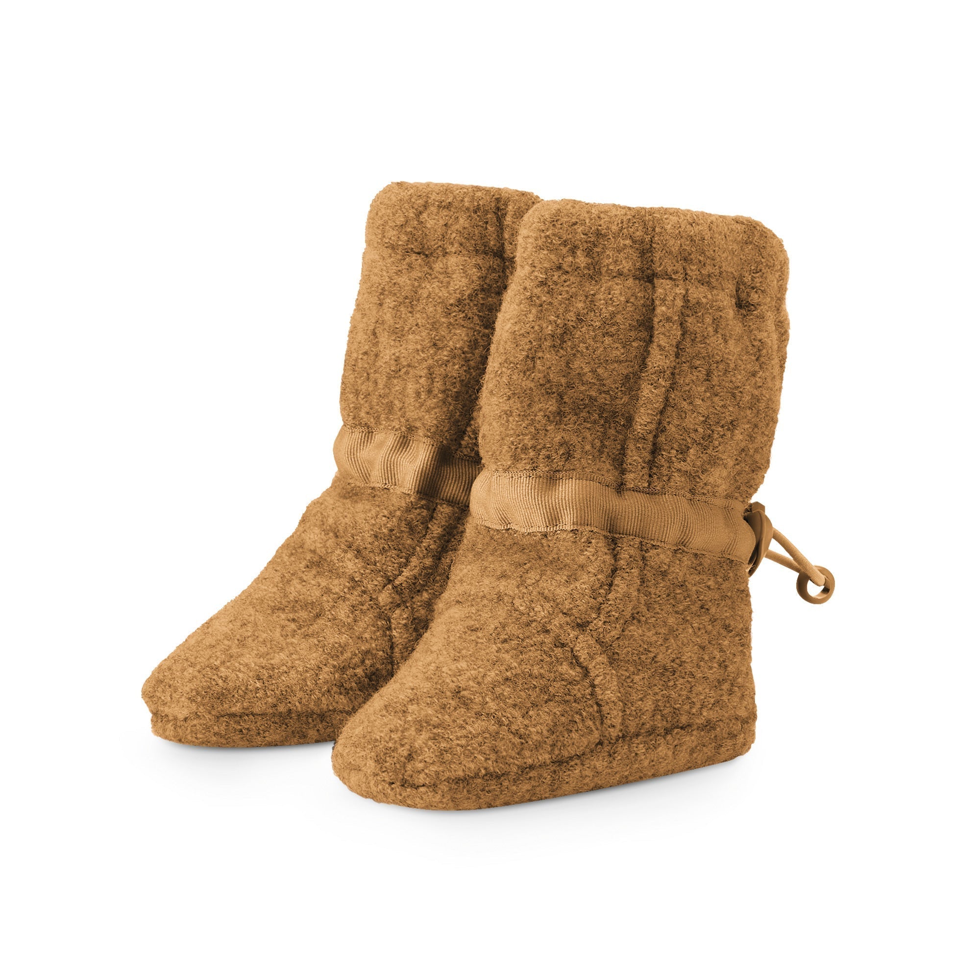 Wollwalk baby booties made from 100% organic wool, comfortable and easy to wear.