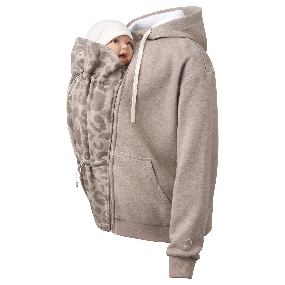 Mamalila Sweat-Tragejacke London babywearing sweatshirt in organic cotton with baby insert and adjustable neck protection