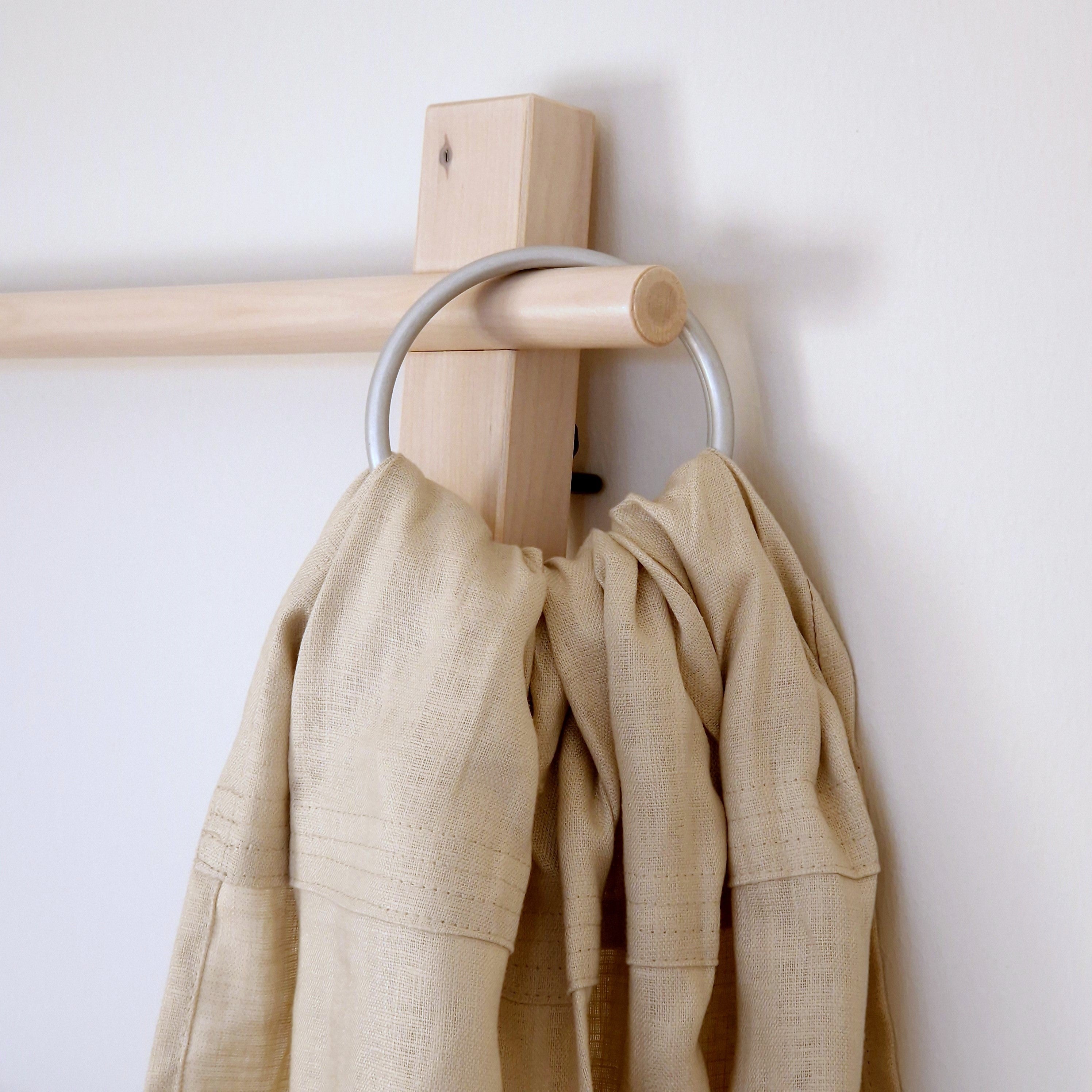 Leinen-RingSling ELFENBEIN aus atmungsaktivem 100% Leinen in natürlichem Ecru für sicheren Babyhalt und komfortables Tragen