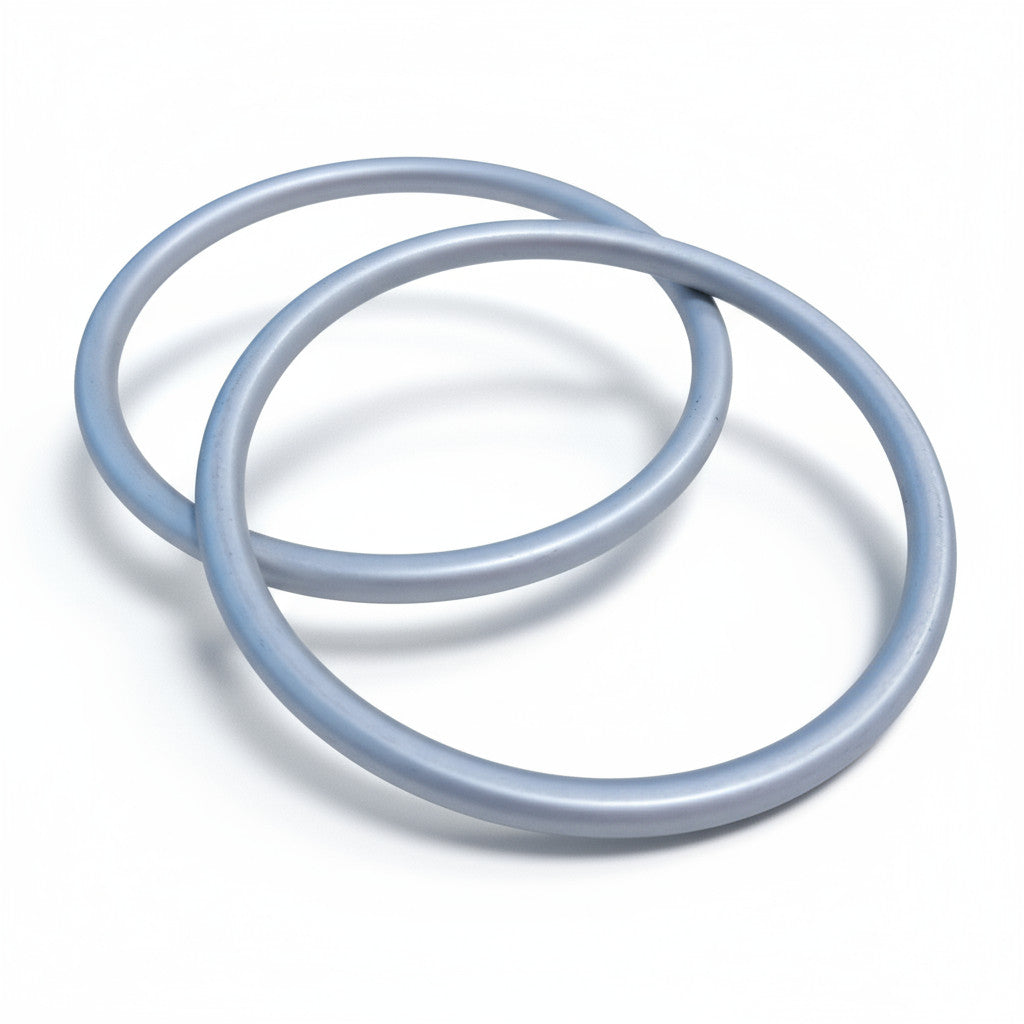 Zwei stabile, leichte Aluminium Alu-Ringe für Babytragetücher, rostfrei und sicher zum Binden von Ringslings.