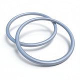 Zwei stabile, leichte Aluminium Alu-Ringe für Babytragetücher, rostfrei und sicher zum Binden von Ringslings.