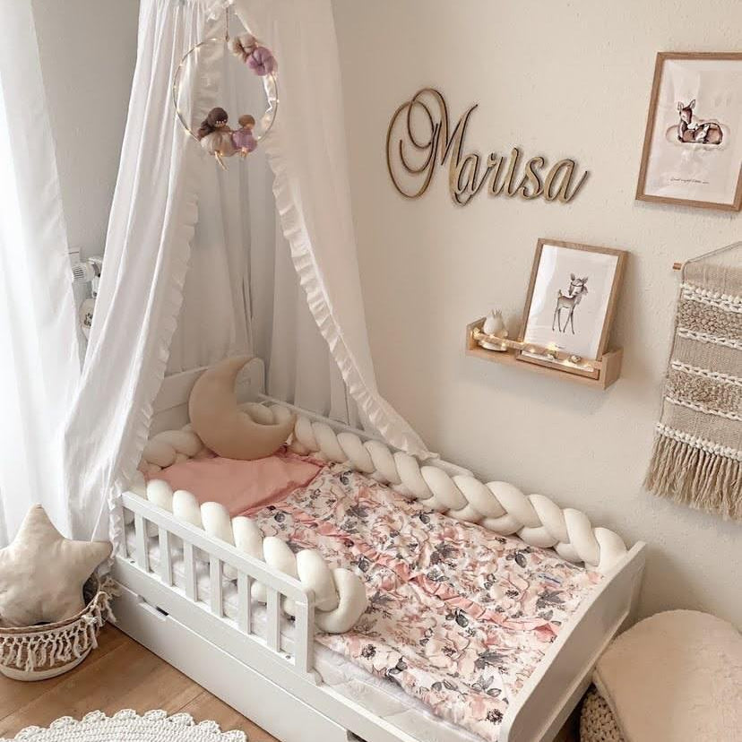 Bettschlange CLASSIC Velours baby crib bumper for safety and comfort