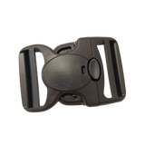 Black replacement buckle for hip belt, compatible with baby carrier strap adjustments