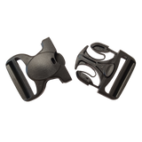 Black replacement buckle for hip belt, easy to attach by removing existing buckles