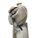 Babycarrier Natur Slim in trendy natural color, designed for comfort and adjustability, suitable from birth to 15 kg.