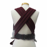 Optimal adjustable Babycarrier Bordeaux with half-buckle design.