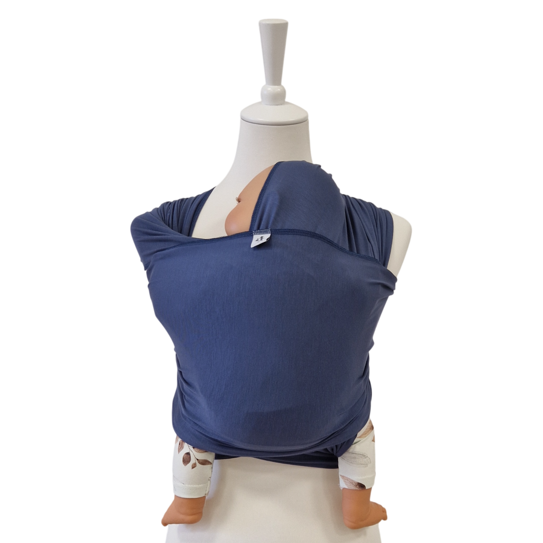Weiches, elastisches Bambustragetuch KORNBLUME aus nachhaltigem Bambus, ideal für Babys bis 9 kg.
