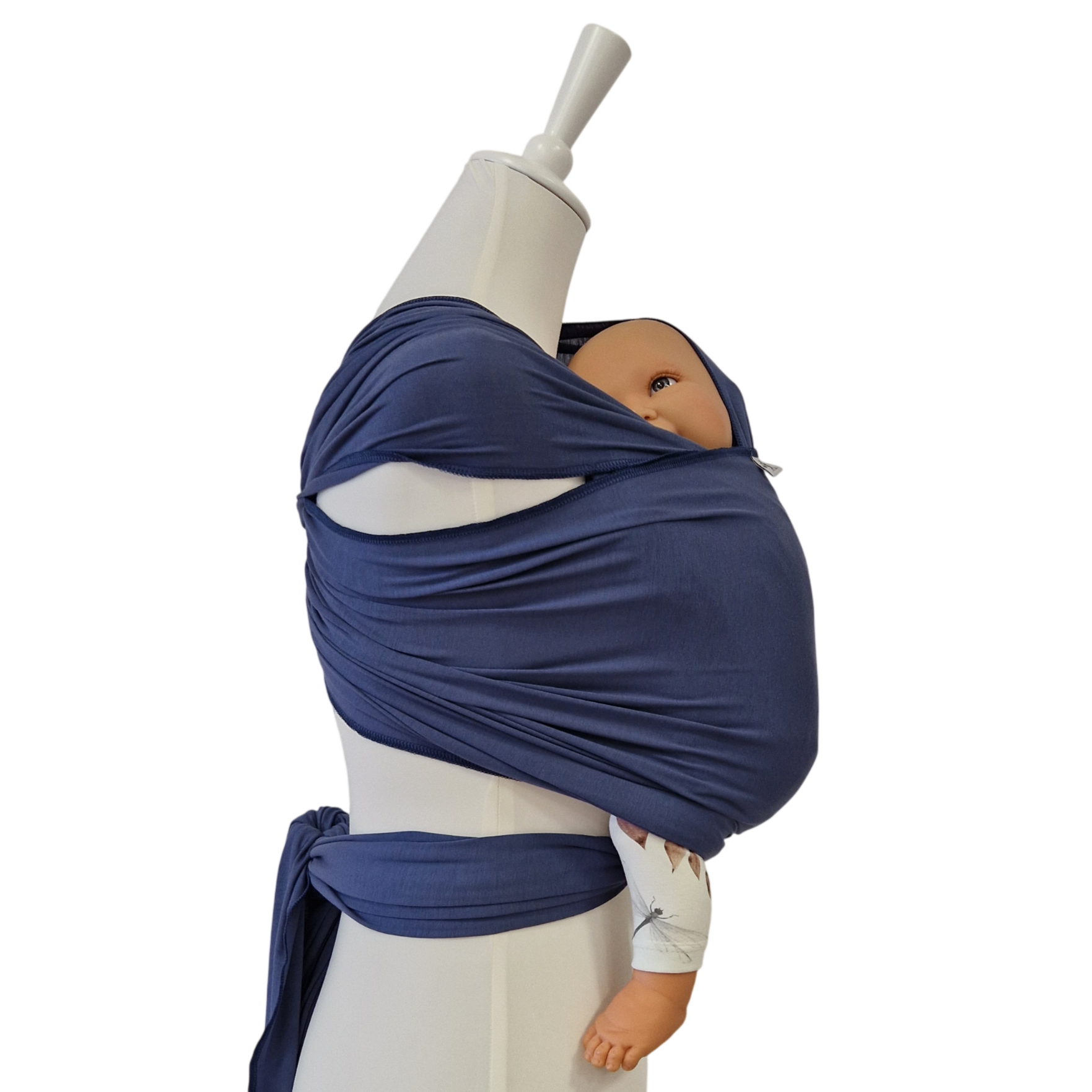 Weiches, elastisches Bambustragetuch KORNBLUME aus 100% Bambus für Babys 2,5-9 kg