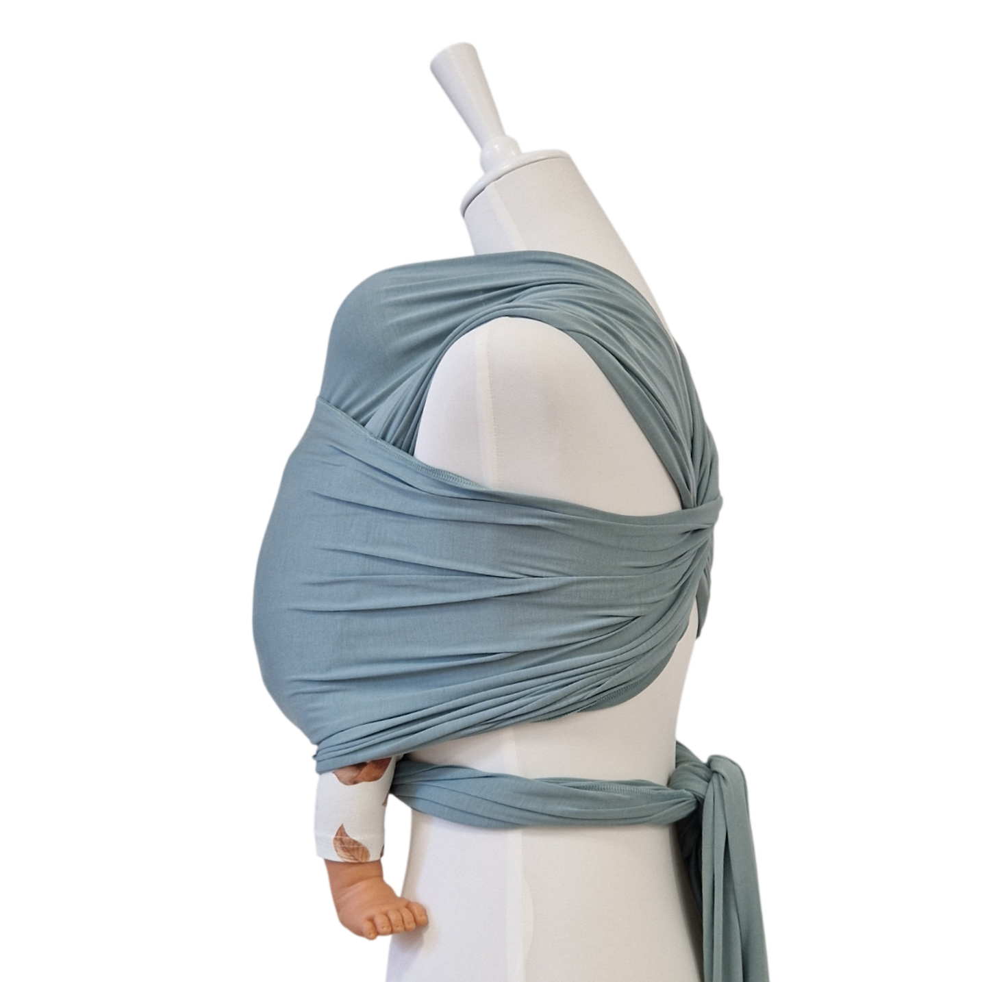 Bambustragetuch PISTAZIE aus weichem, atmungsaktivem Bambusgewebe in Pistaziengrün, ideal für Babys von 2,5 bis 9 kg