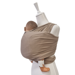 Bambustragetuch SANDSTEIN aus weichem, elastischem Bambus-Mischgewebe in sandsteinfarben, ideal für Babygewicht 2,5-9 kg