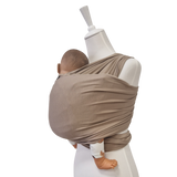Bambustragetuch SANDSTEIN aus weichem, elastischem Bambus-Mischgewebe in sandsteinfarben, ideal für Babygewicht 2,5-9 kg