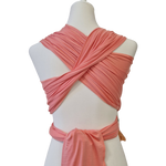 Bambustragetuch APRICOT aus weich elastischem atmungsaktivem Bambusstoff in lachsfarben, ideal für Babytragelänge 4,3m