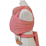 Bambustragetuch APRICOT aus weichem, elastischem Bambusgewebe in lachsfarben zum Babytragen bis 11 kg