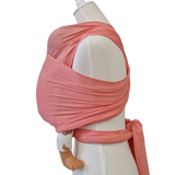 Bambustragetuch APRICOT aus weichem, elastischem Bambusgewebe in lachsfarben zum Babytragen bis 11 kg