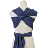 Blaues Bambustragetuch KORNBLUME aus weichem, elastischem Bambusstoff, nachhaltig und atmungsaktiv