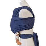 Bambustragetuch KORNBLUME in Blau aus weichem, elastischem Bambusgewebe für Babytragung bis 11 kg