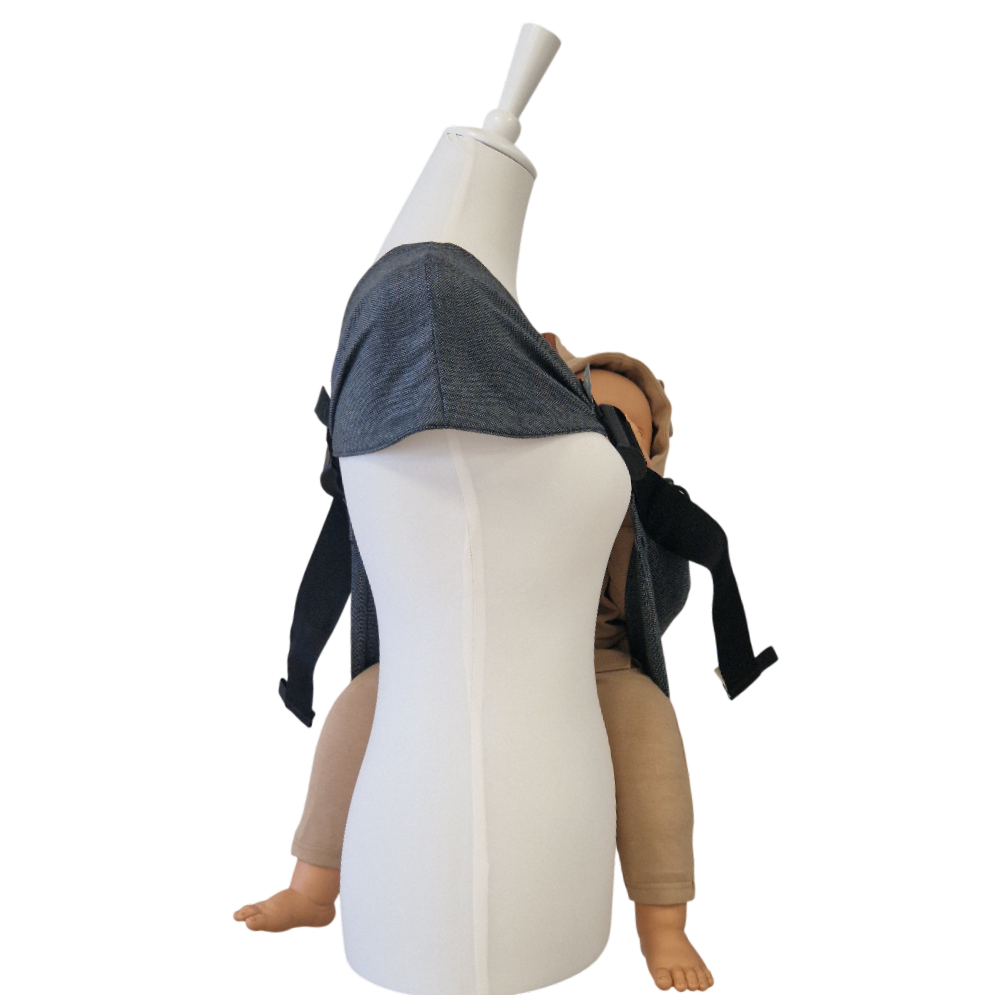 Hipino Graphit Hüfttrage aus Baumwolle, einstellbar und bequem für Kinder 5-20 kg