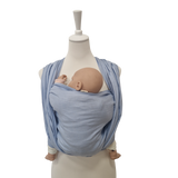 Leinentragetuch KRISTALLKLAR hellblau aus 100% Leinen mit Babytragefunktion und atmungsaktivem Stoff
