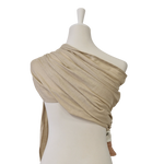 Leinen-RingSling ELFENBEIN baby carrier in ecru linen fabric on mannequin