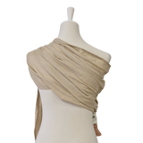 Leinen-RingSling ELFENBEIN baby carrier in ecru linen fabric on mannequin