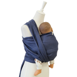 Leinentragetuch INDIGO blaues Babytragetuch aus 100% Leinen für 3,5-20 kg Babys, atmungsaktiv und nah am Herzen