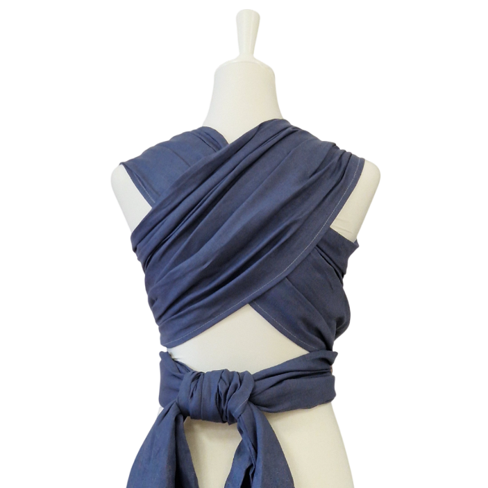 Indigo Leinentragetuch aus 100% Leinen für Babys bis 20 kg, atmungsaktiv und nachhaltig