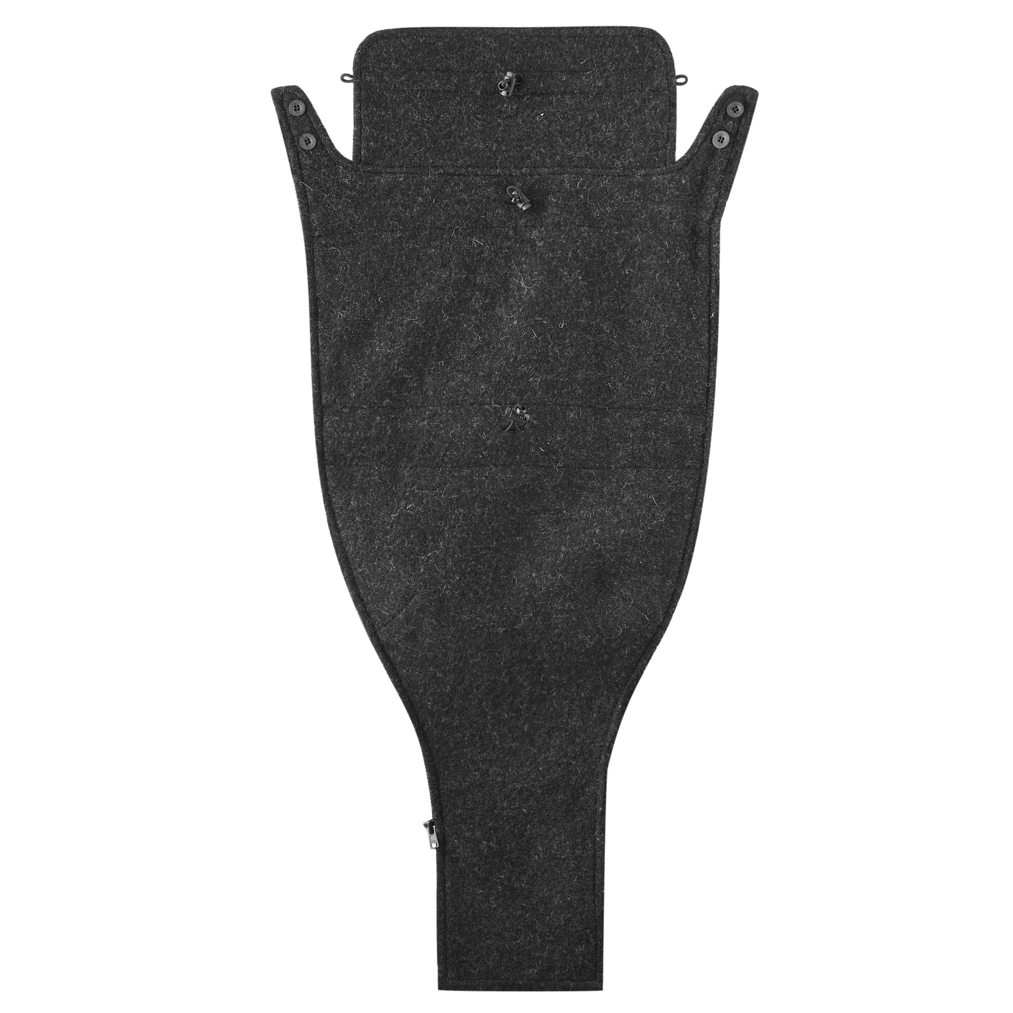 Mamalila Kapuzen Tragemantel Vienna with adjustable baby insert, made from natural wool and waterproof membrane.