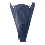 Mamalila Kurzmantel Berlin in blue, designed for pregnancy and babywearing, made with windproof, water-repellent materials, featuring detachable lining.